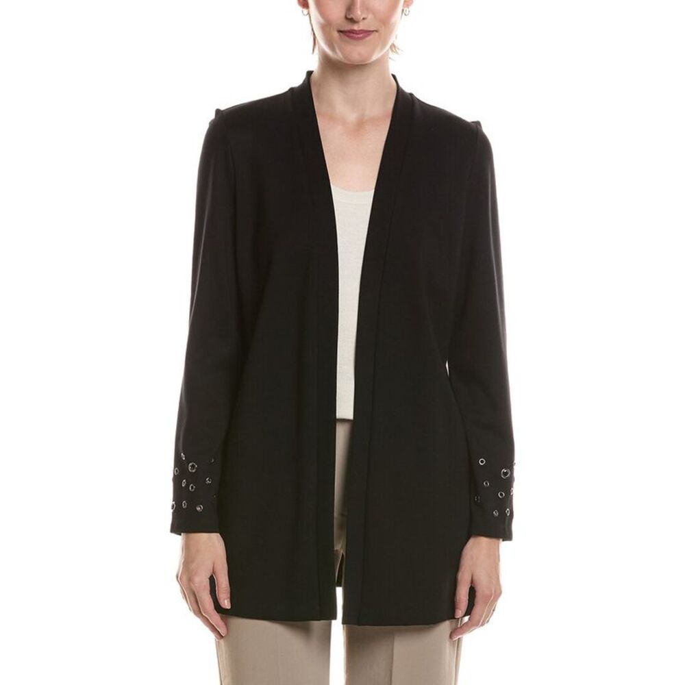 Anne Klein Womens  Open Cardigan, Black